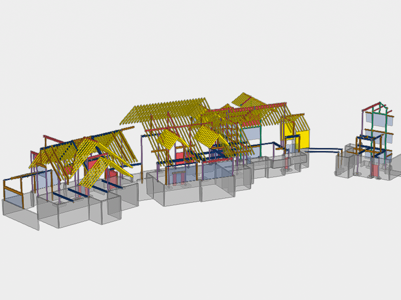 Steel Detailing Layout with Clash Checking - High-end custom home steel detailing and complex steel work in Park City Utah